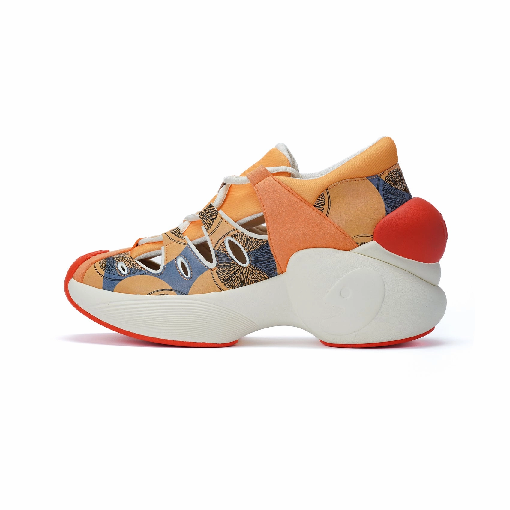 Refreshing Orange Women Dress Shoes White Socks