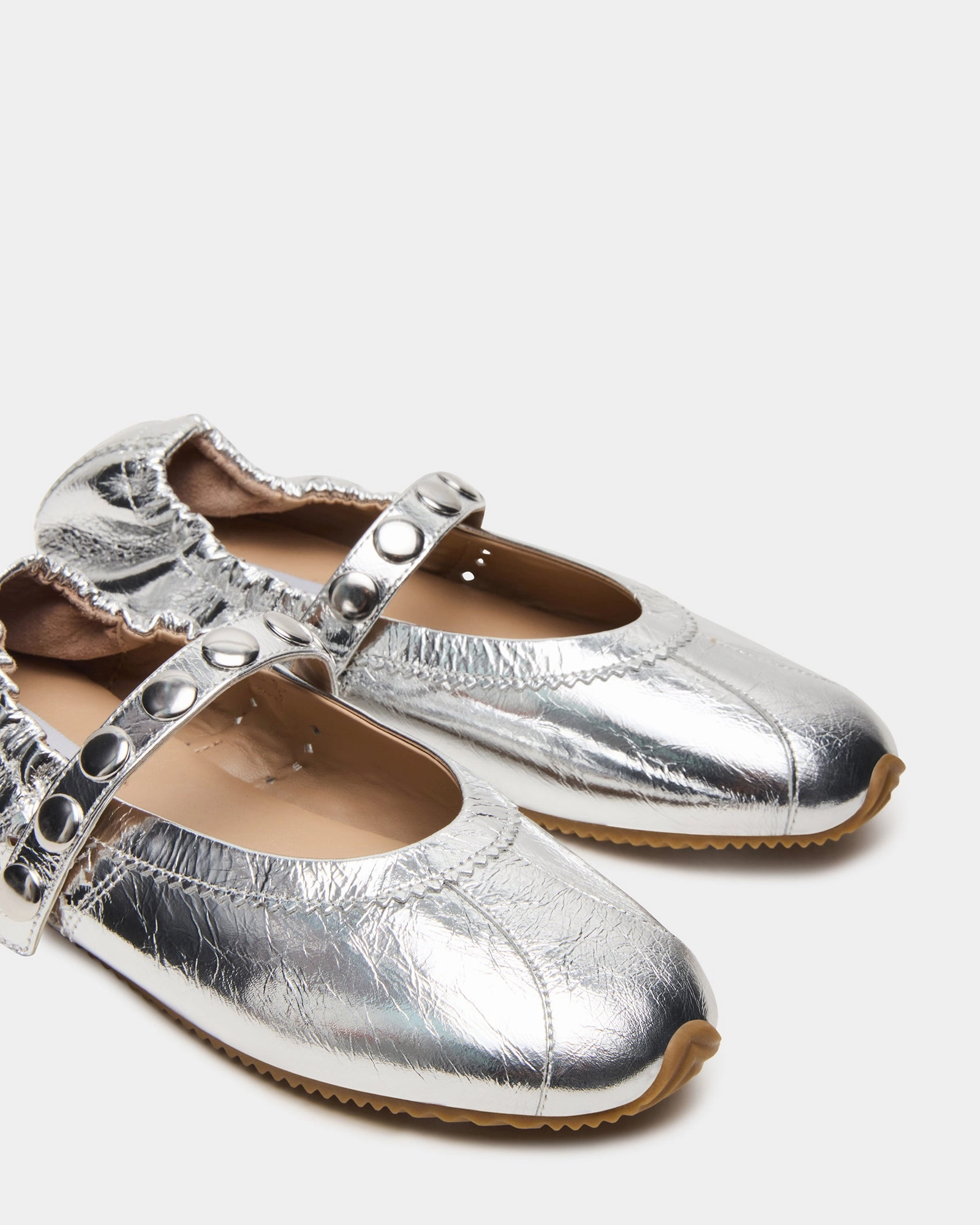 Casual Loafers ANAYA SILVER LEATHER STUDS