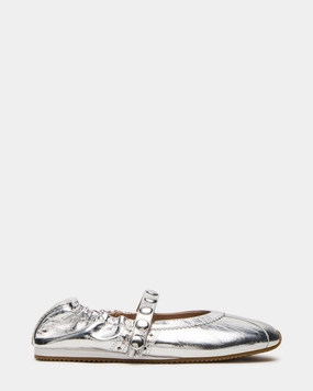 ANAYA SILVER LEATHER STUDS Leather Loafers