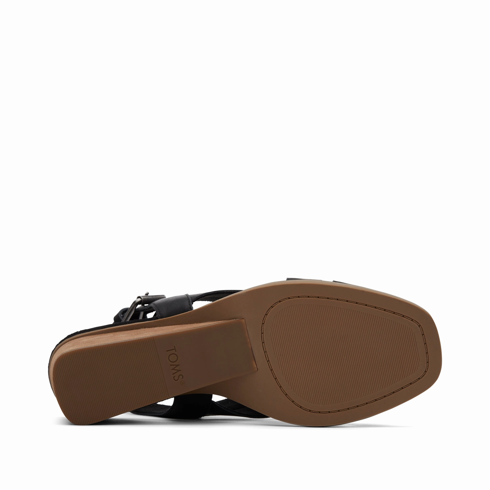 Crochet Sandals Gracie Black Leather Wedge Sandal