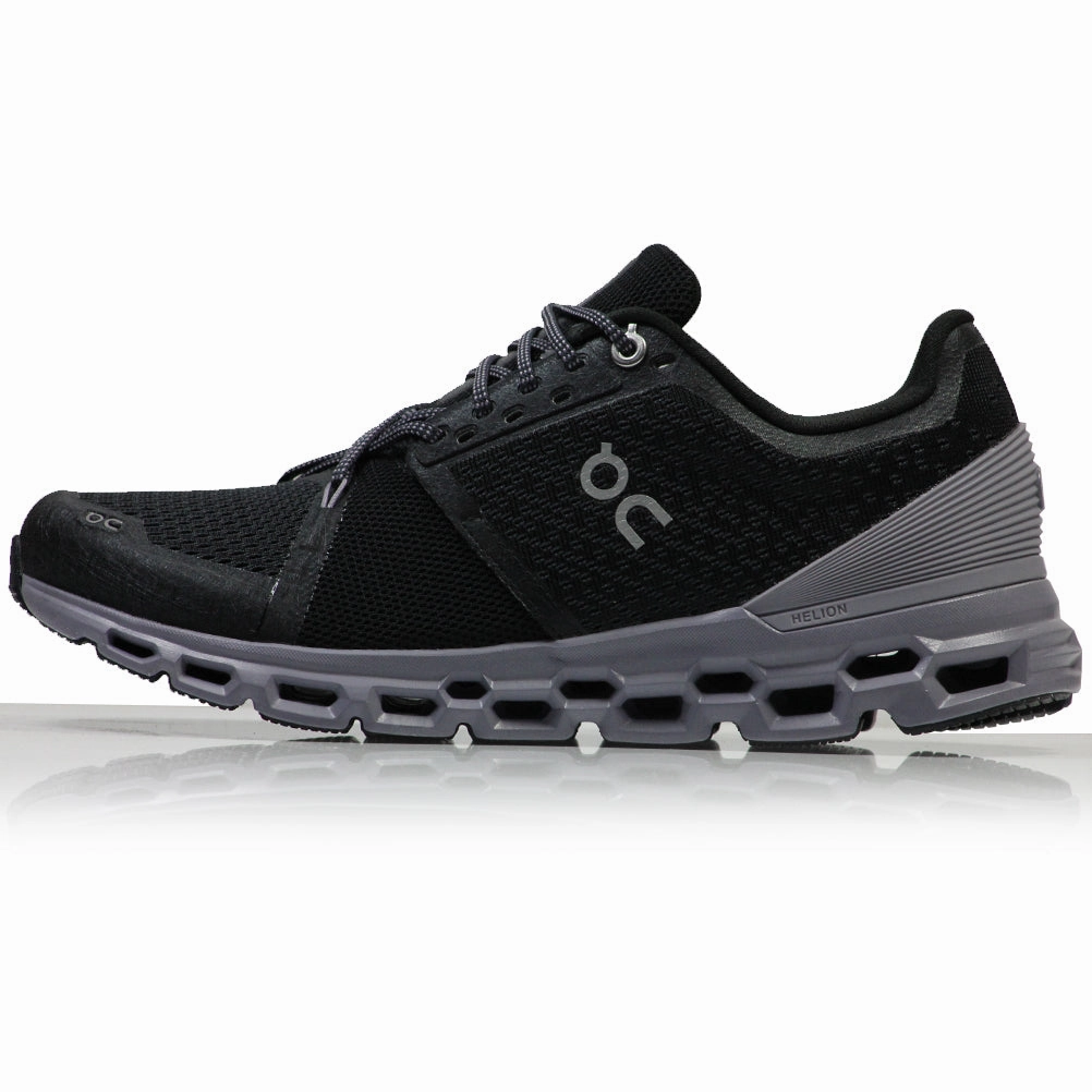Knit Running Shoes On Cloudstratus Women's Running Shoe - Black/Lilac