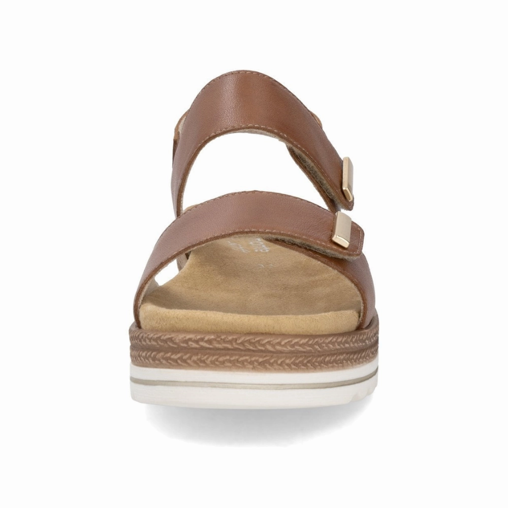 Slip On Sandals With Heels Remonte Jocelyn 59 Muskat Leather Sandal (Women's)