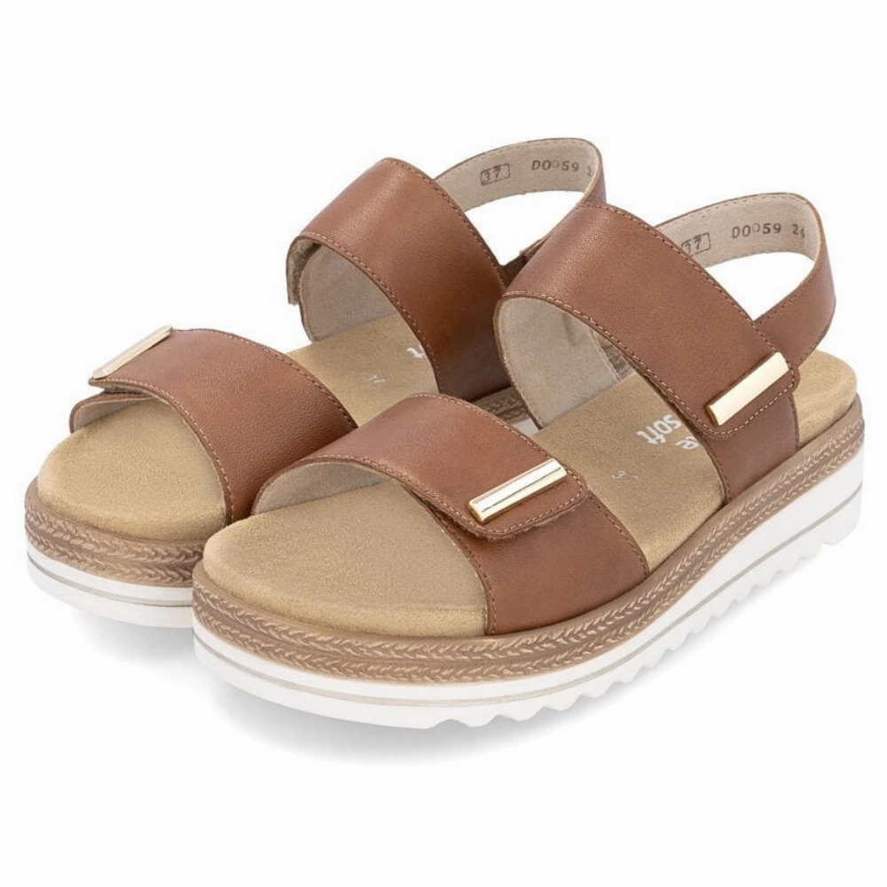 Sandals With Plantar Fasciitis Remonte Jocelyn 59 Muskat Leather Sandal (Women's)