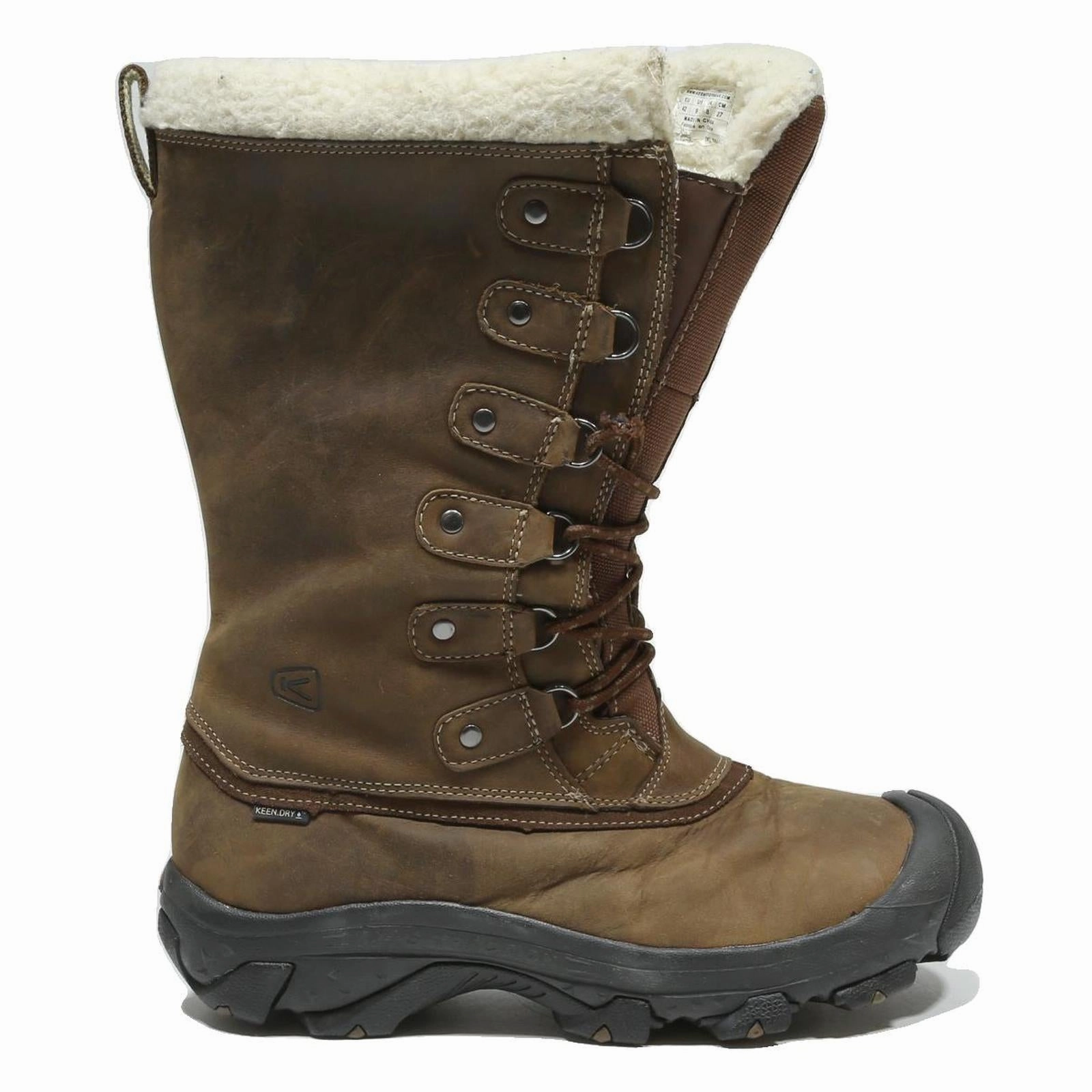 KEEN Mountain Winter Boots Mens Lace-Up Brown Leather UK 8 Insulated Warm Crispi Boots