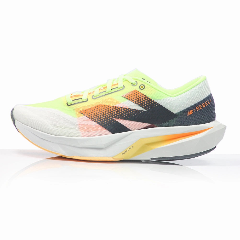 Marathon-ready Running Shoes New Balance FuelCell Rebel v4 Women's Running Shoe - White/Lime Glo