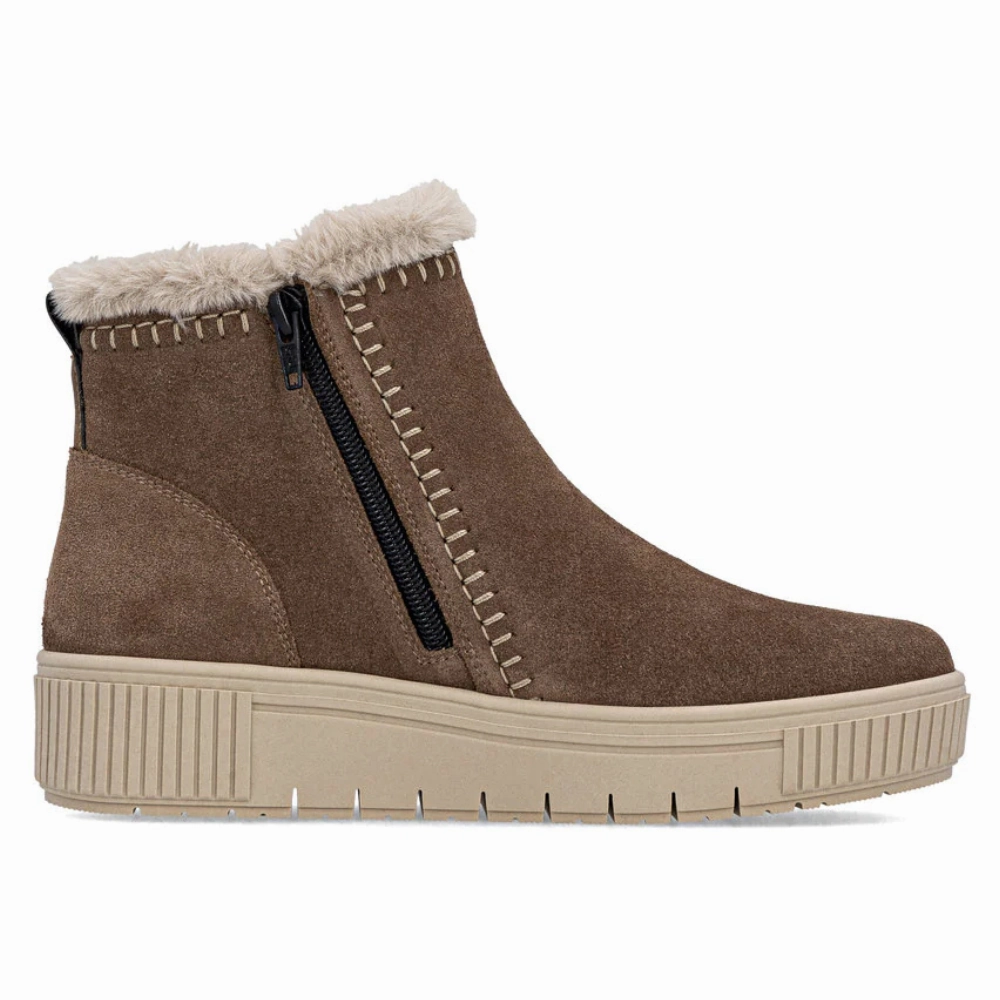 Black Rider Boots Remonte Bonnie 70 Brown Combination Bootie (Women's)