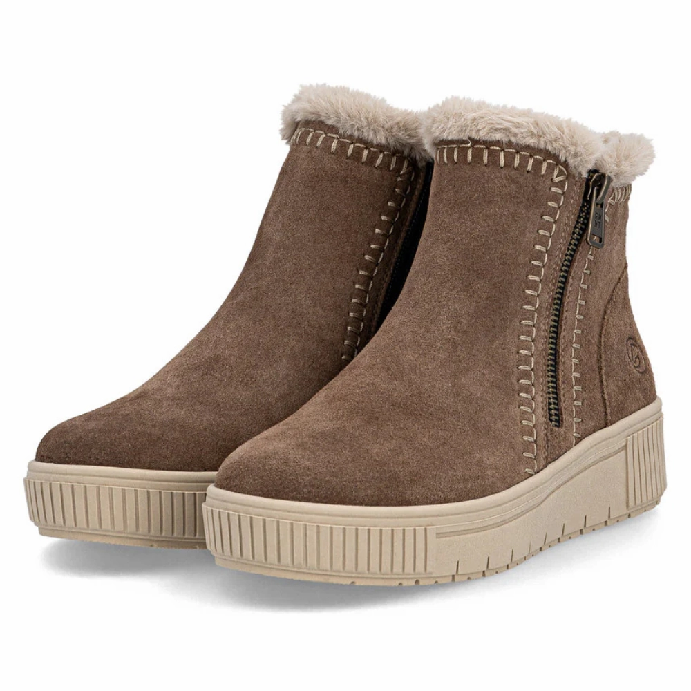 Remonte Bonnie 70 Brown Combination Bootie (Women's) Girls Boots