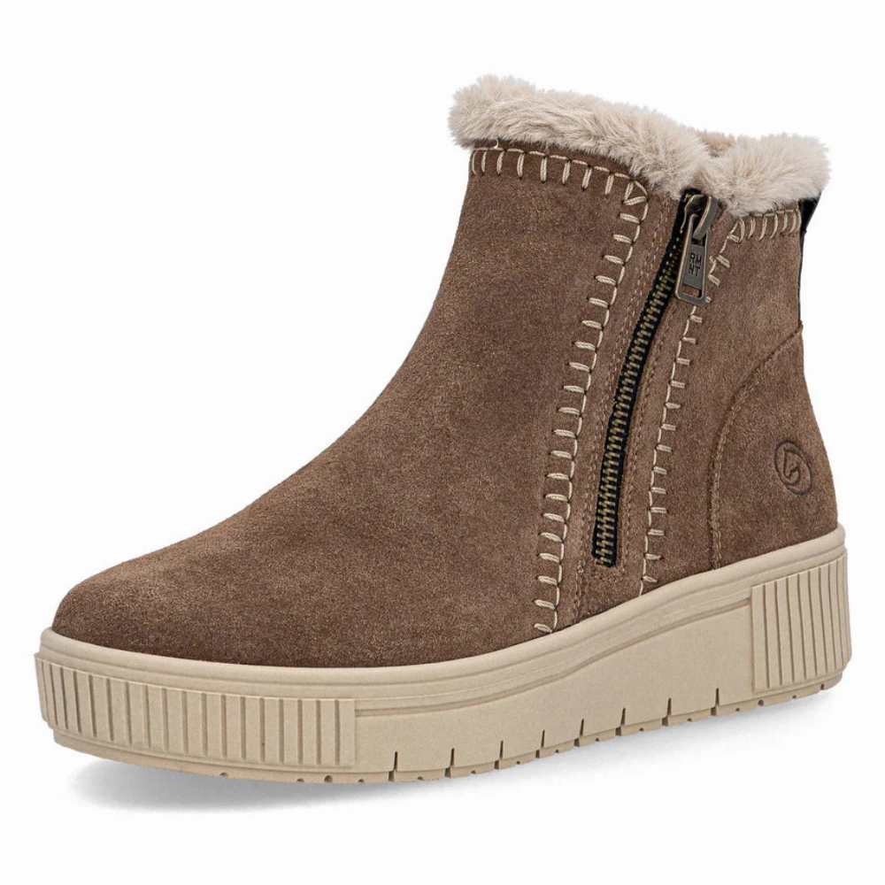 Remonte Bonnie 70 Brown Combination Bootie (Women's) Ganni Western Boots