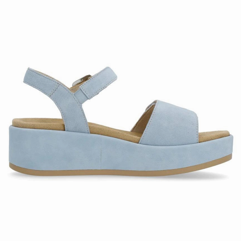 Canvas Sandals Remonte D1N50 Jocelyn Steel Blue Suede Sandal (Women's)