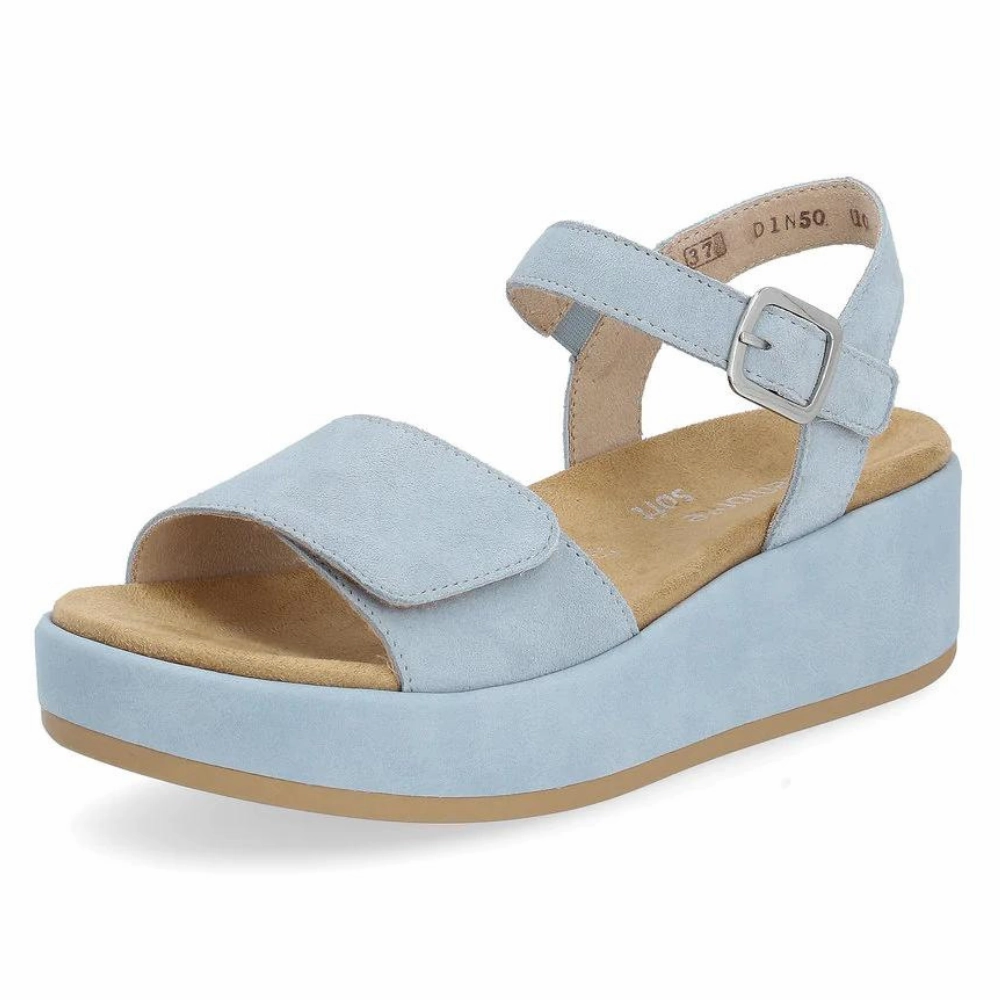 Giani Bernini Sandals Remonte D1N50 Jocelyn Steel Blue Suede Sandal (Women's)