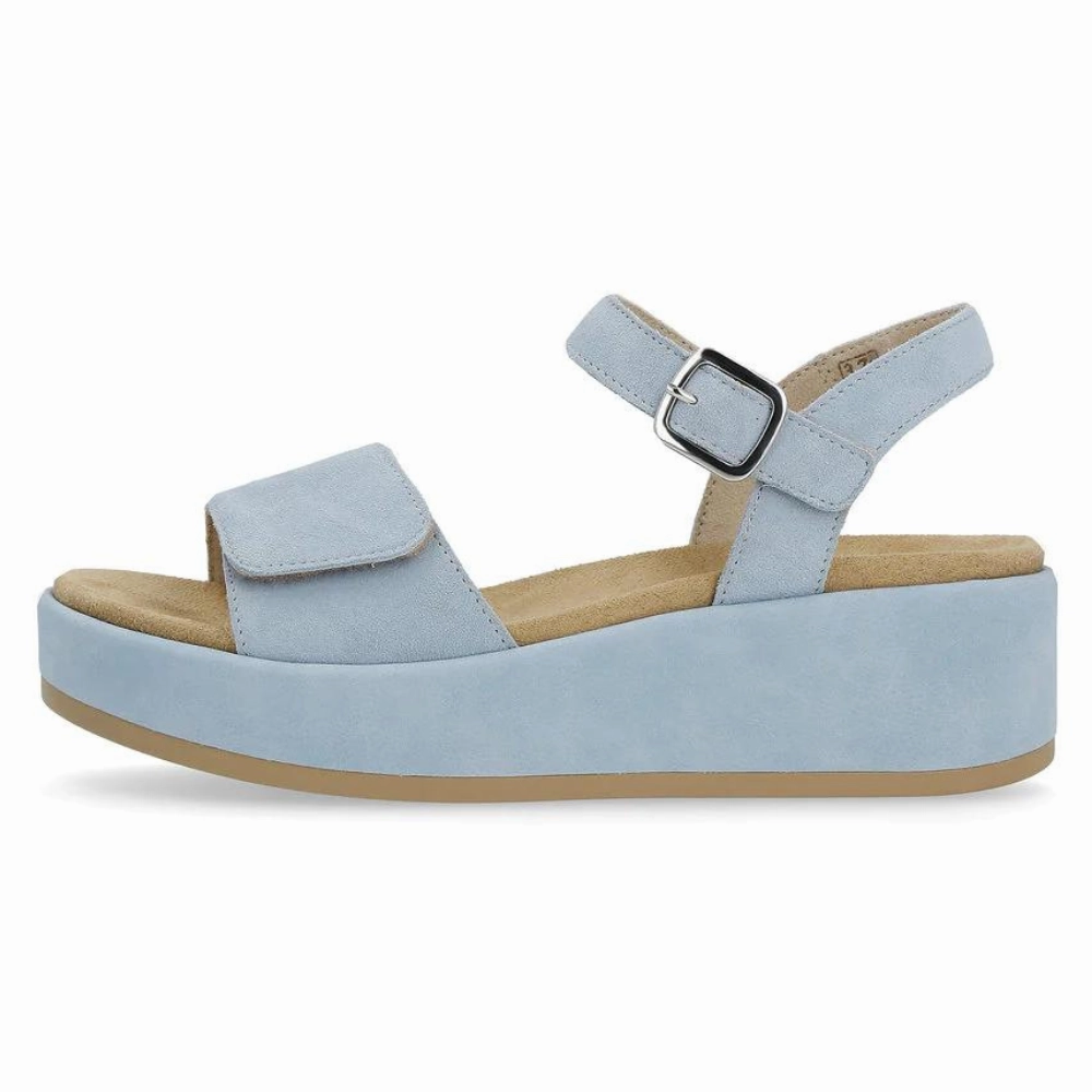 Remonte D1N50 Jocelyn Steel Blue Suede Sandal (Women's) Sandals Nordstrom