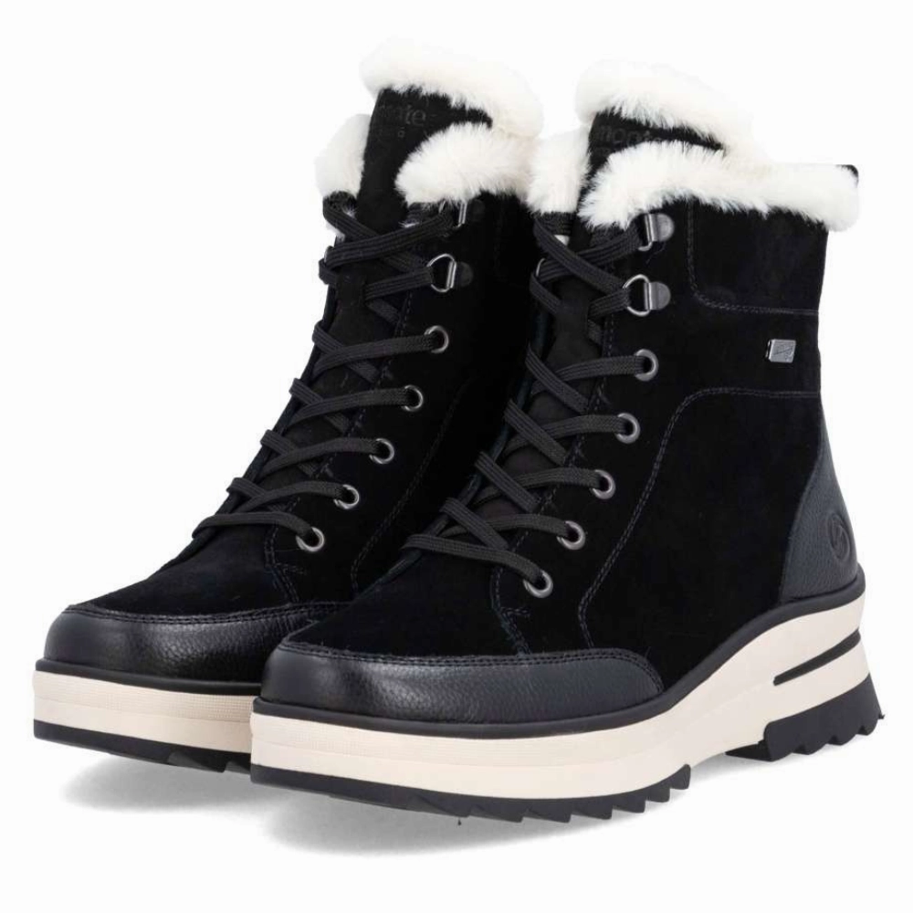 Boots For Wide Feet Remonte Lelisha 76 Black Boot (Women's)