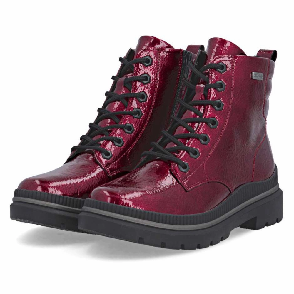 Remonte Lorraine 82 Red Leather Boot (Women's) Double Boots