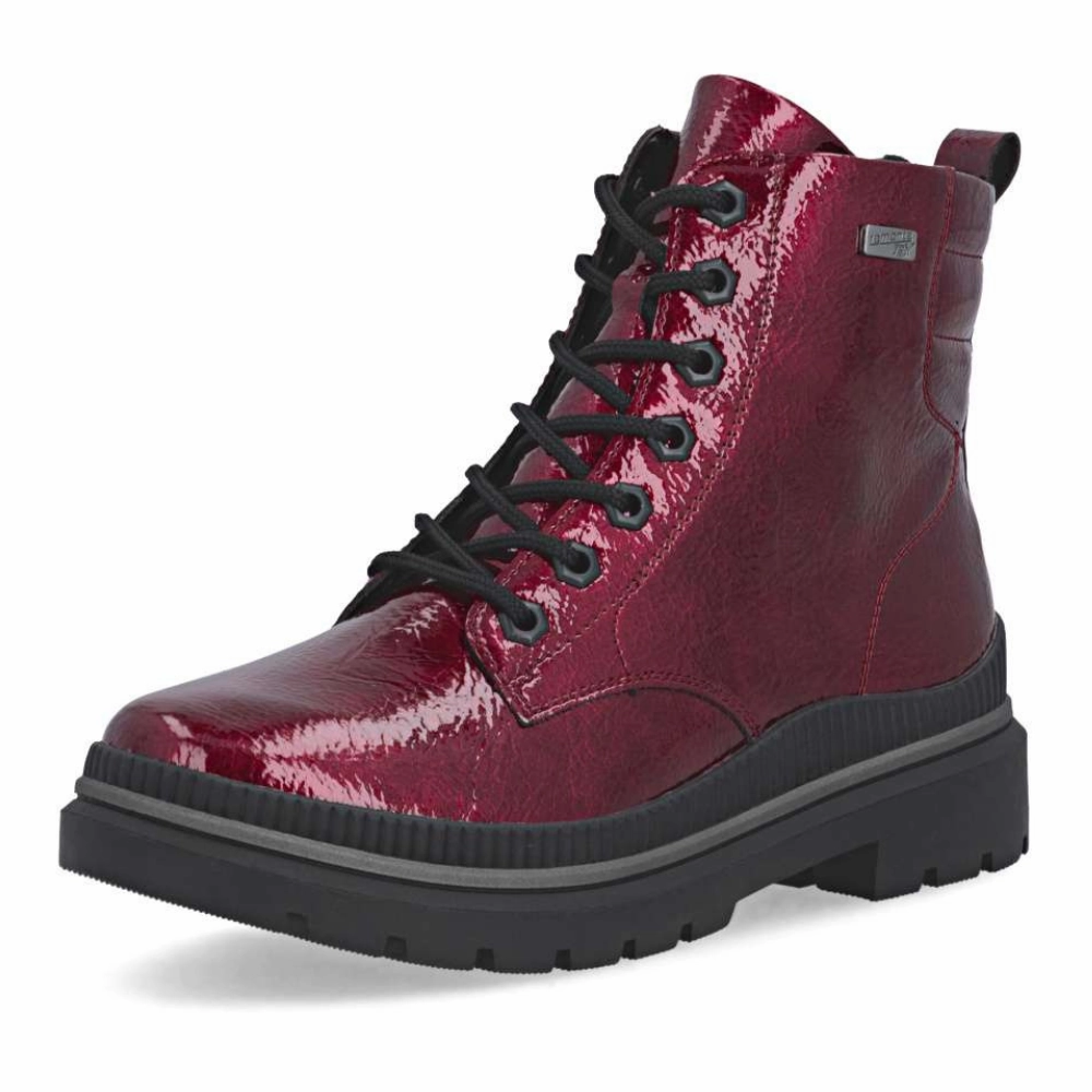 Tim Boots Remonte Lorraine 82 Red Leather Boot (Women's)