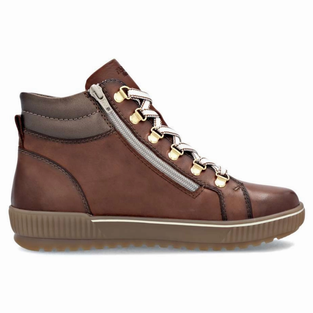 Remonte Maditta 81 Muskat/Bronze Leather Sneaker Boot (Women's) Snowmobile Boots
