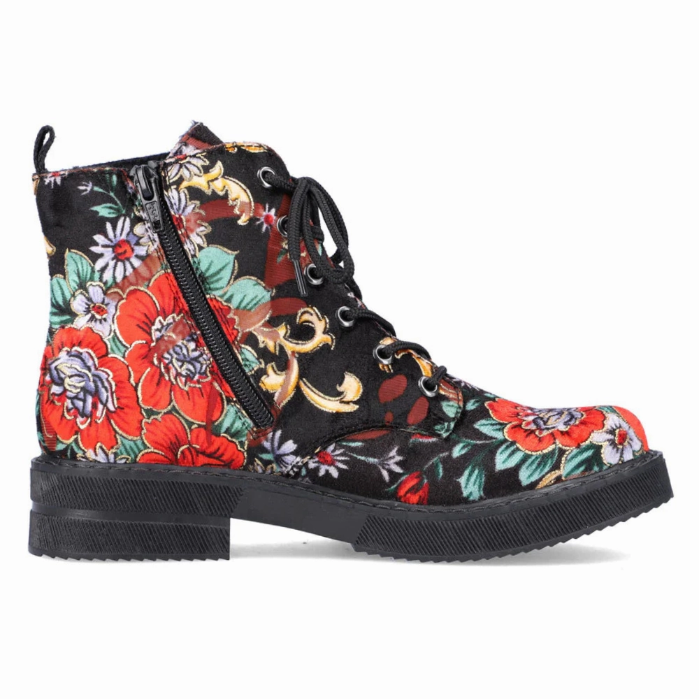 Remonte Payton 10 Black Multi Boot (Women's) Boots With Snakes