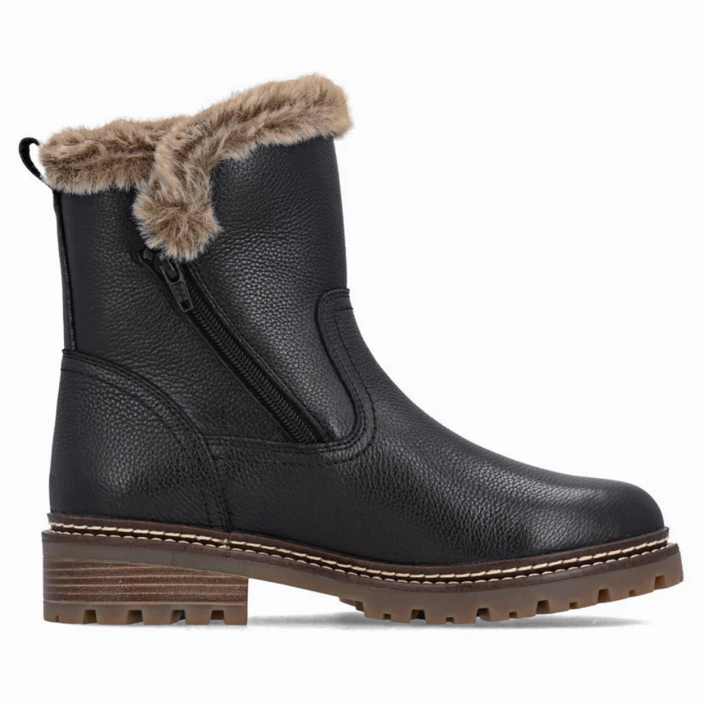 Lace-up Boots With Heel Remonte Stewanie 83 Black Combination Boot (Women's)