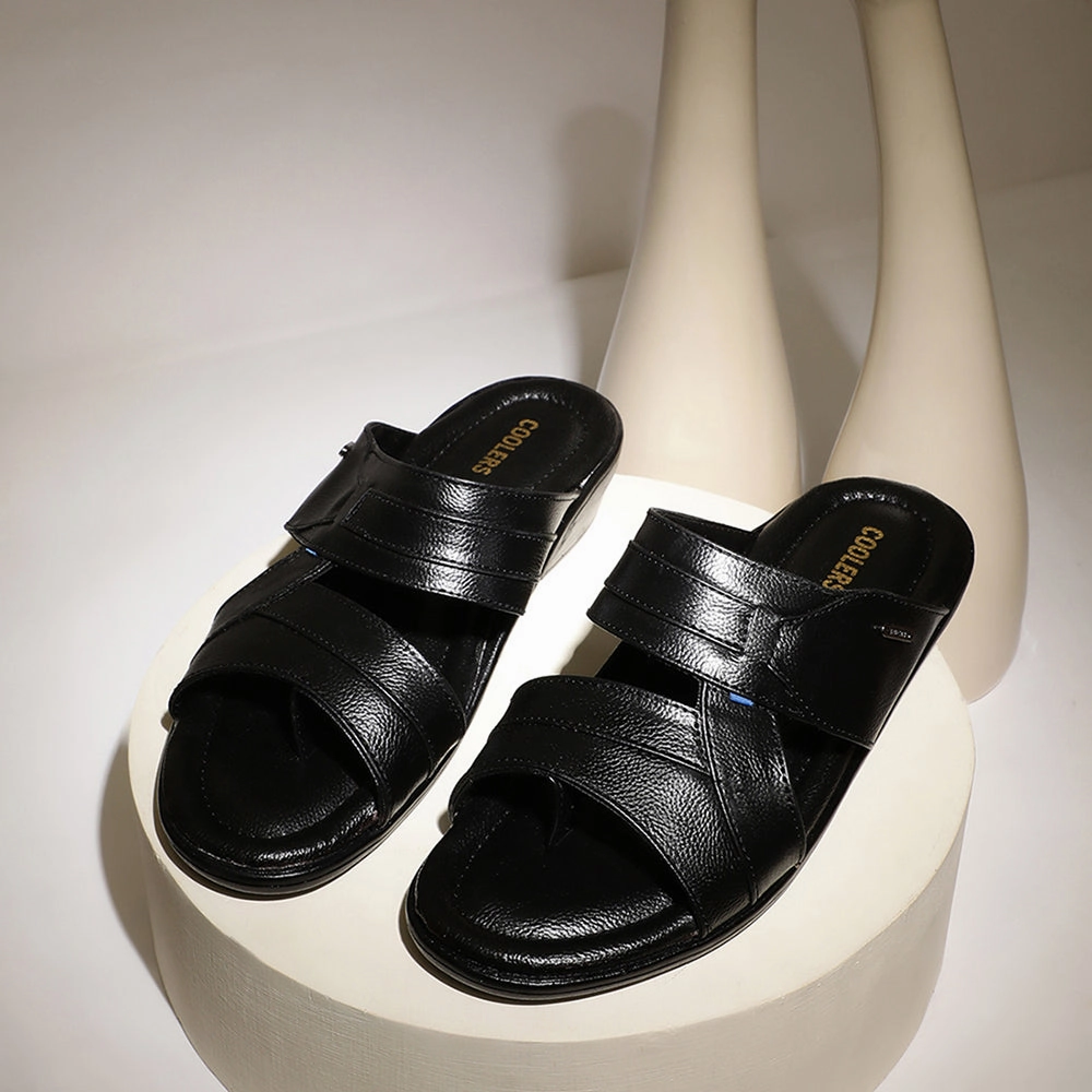 Coolers Casual (Black) Slippers For Men 7153-601 By Liberty Wabi Slippers