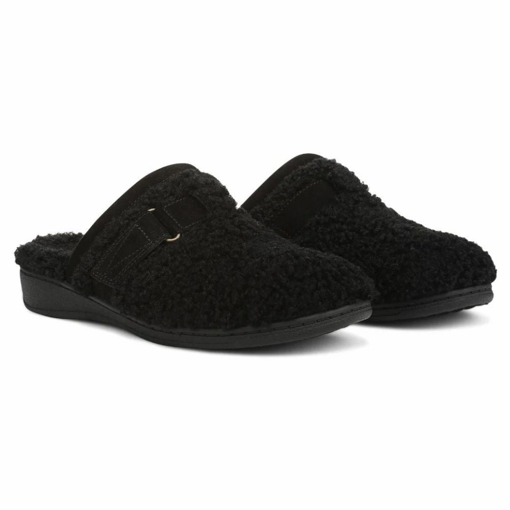 Vionic Izzy Black Clog Slipper (Women's) Hibiscus Ballet Slippers