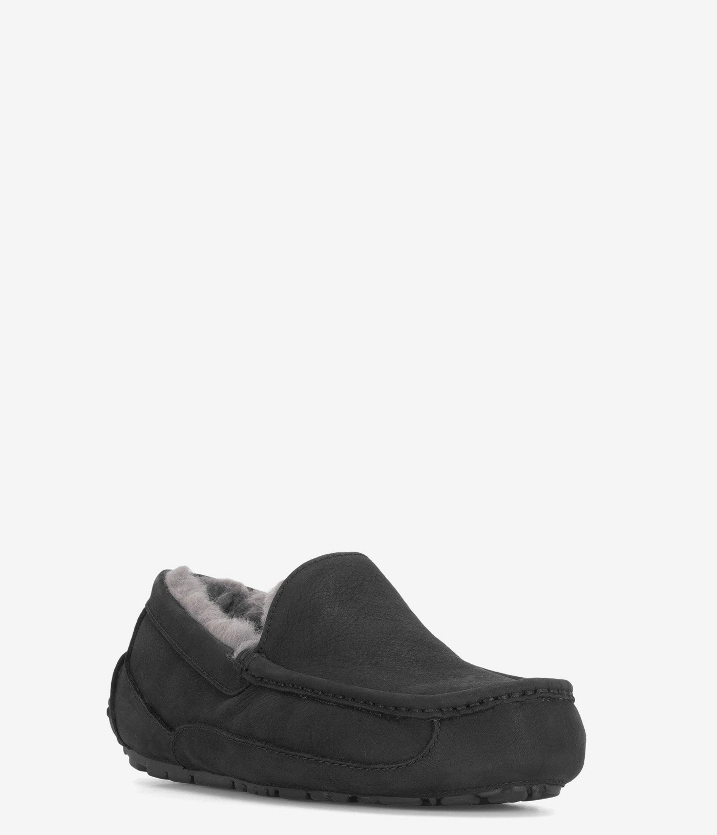 UGG Ascot Matte Leather Slipper - Men Fluffy House Slippers