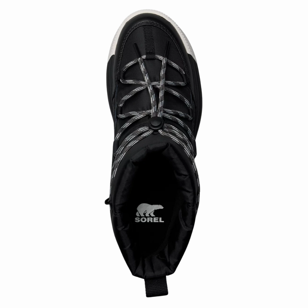 Vegan Hiking Boots Sorel Whitney III Black/Sea Salt Waterproof Slip-On Boot (Women's)