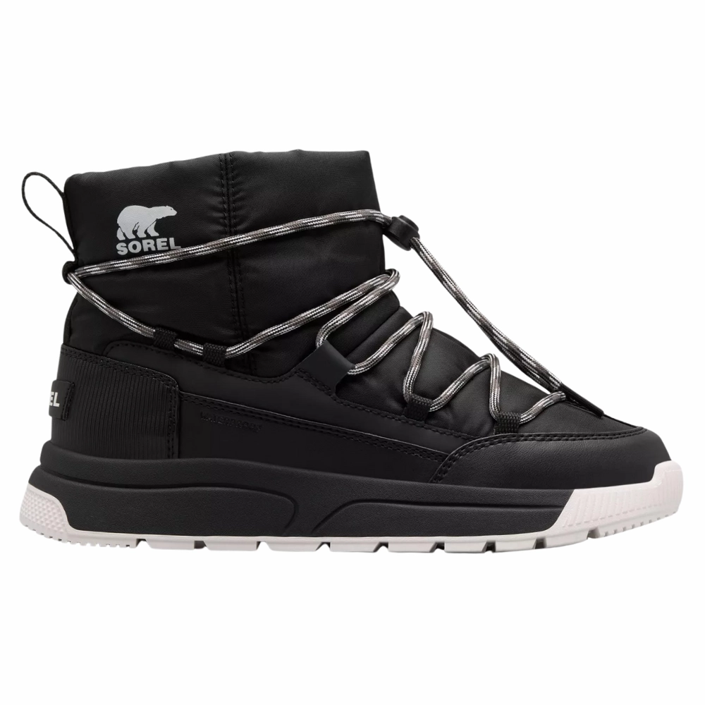 Chelsey Boots Sorel Whitney III Black/Sea Salt Waterproof Slip-On Boot (Women's)