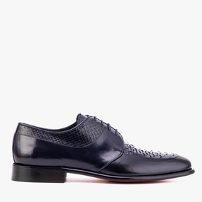 The Arven Navy Python Leather Men Shoe Walking Company Dress Shoes