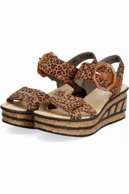 Gabor Sandals Rieker ladies sandals 68176-90 Brown Combi