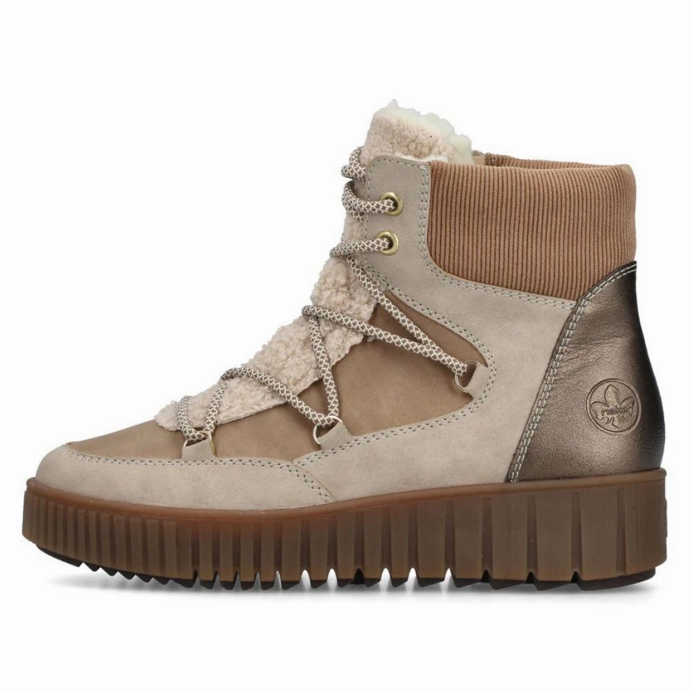 Rieker Trudie 20 Champignon/Camel Winter Boot (Women's) Snake Boots