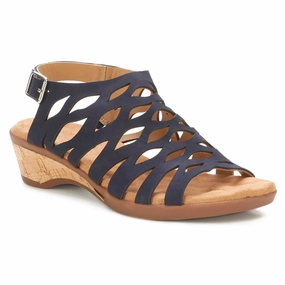 Ros Hommerson Katia Navy Nubuck Sandal (Women's) Sorel Sandals