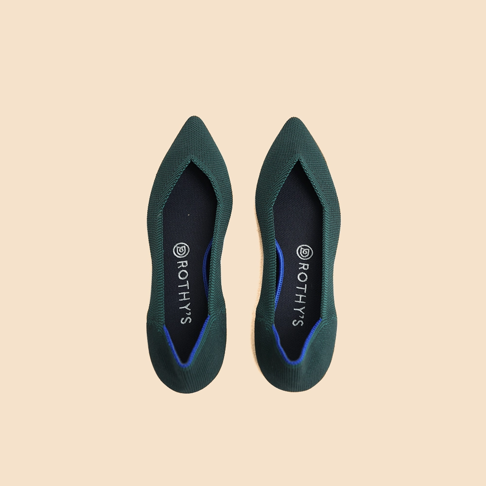 Rothy - Women - The Point - Green Confortable Dress Shoes