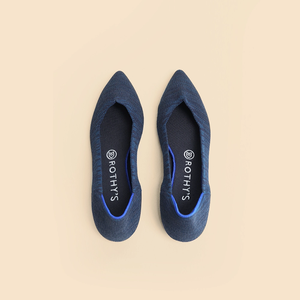 Rothy - Women - The Point - Heather Blue American Made Dress Shoes