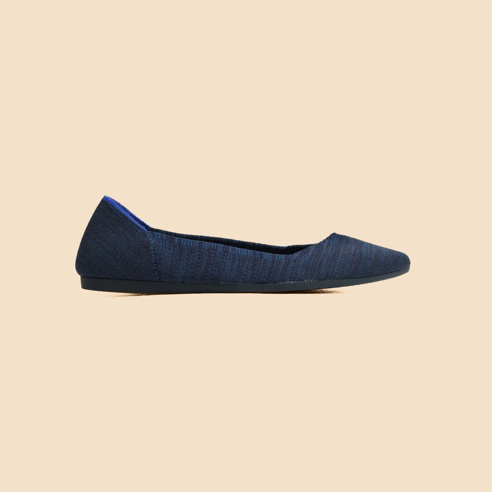 Rothy - Women - The Point - Heather Blue Best Comfortable Dress Shoes