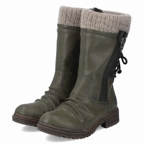 Elsa Boots Rieker Dominika 56 Forest/Black/Stein Boot (Women's)