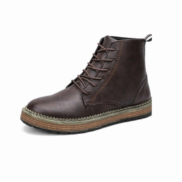 Boots Sale Near Me Vintage Sapato Men's Ankle Boots Spring Autumn Martin Boot Leather Shoes Men British Style Casual Fashion High Top Chukka Boot