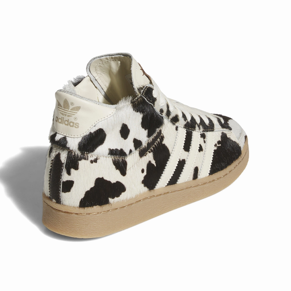 Jabbar Hi 'Cow Print' Adidas Rhinestone Shoes