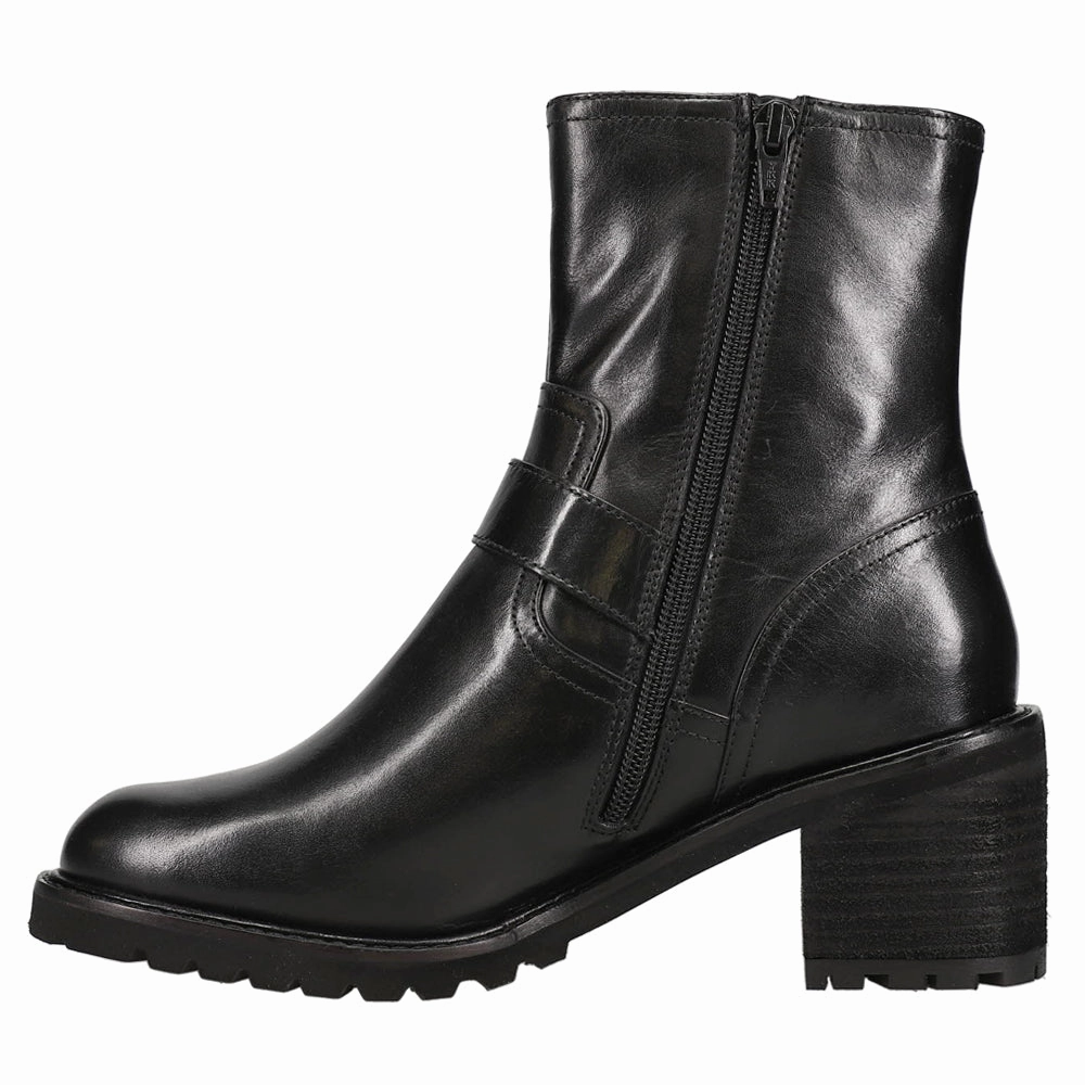 Mid Calf Slouch Boots Run Free Buckle Zippered Motorcycle Boots