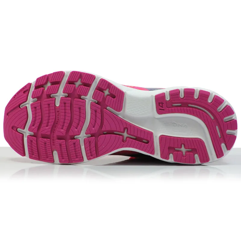Brooks Ghost 14 Women's Running Shoe - Pink/Fuchsia/Cobalt No Tie Running Shoes