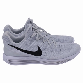Nike Lunarepic Flyknit 2 Sneakers in Light Grey Polyester Sneakers On Sale Near Me