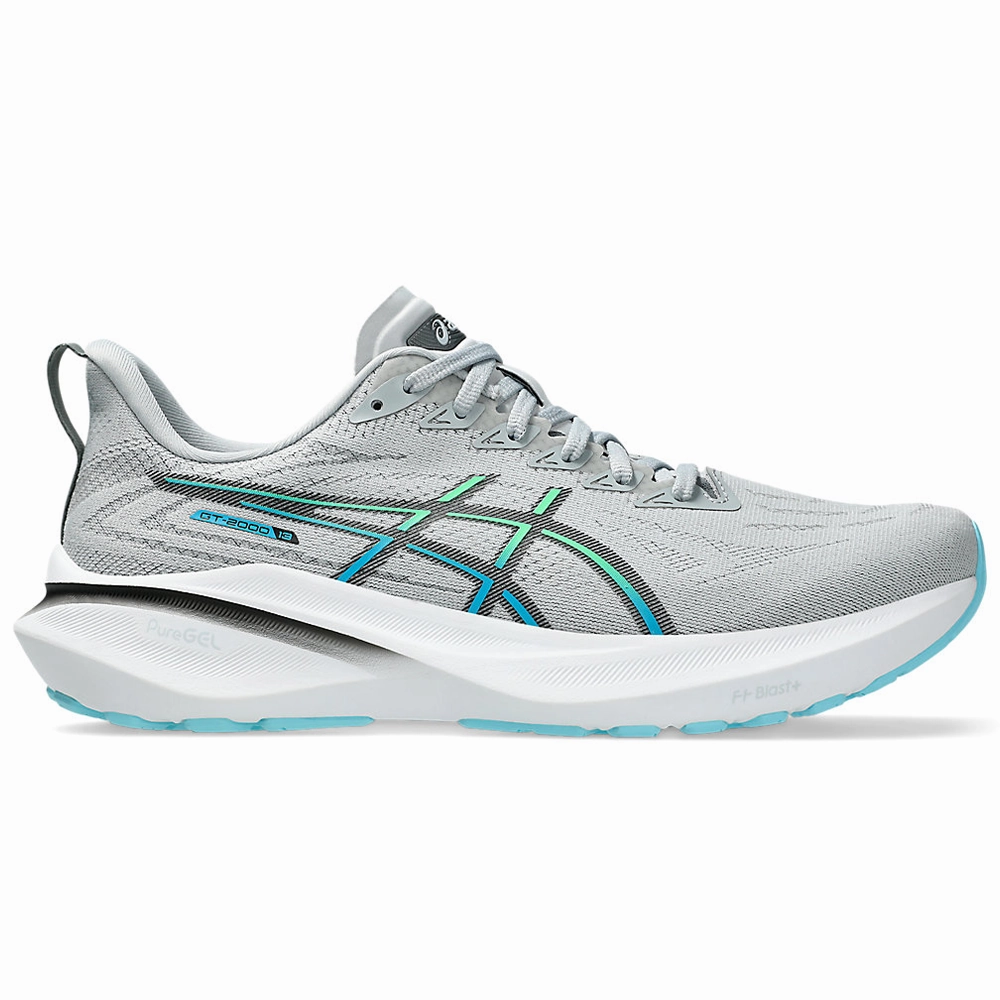 Men's Asics GT-2000 13, Piedmont Grey/Black, 10.5 D Medium Asics Shoes Trending