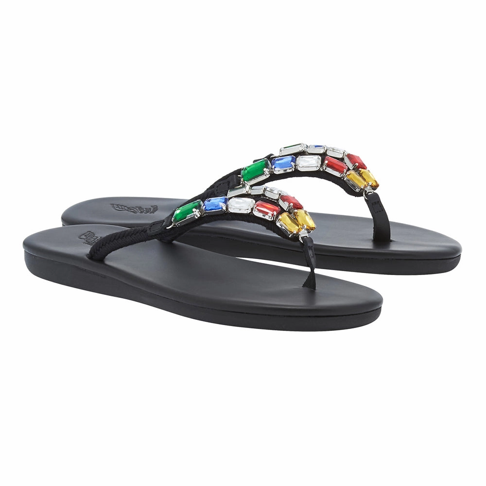 Saionara Crystals Multi Colour Sandals Cute