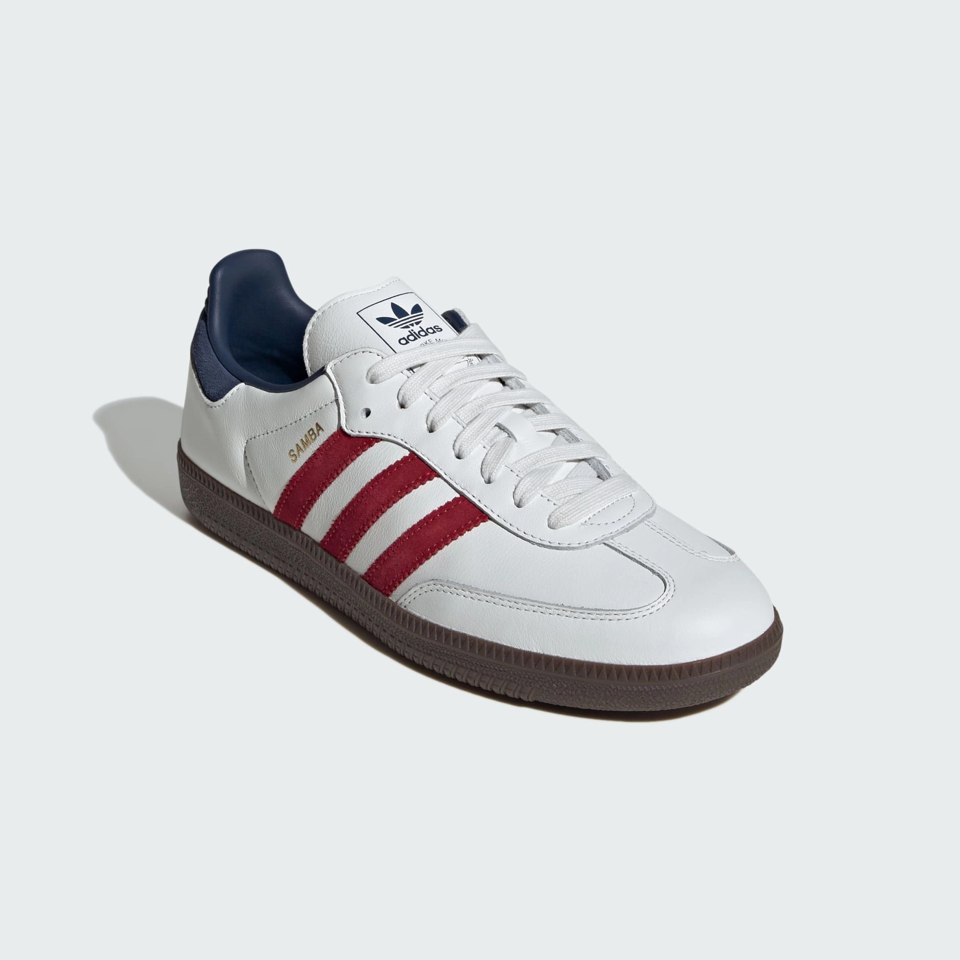 Adidas Shoes Thick Laces SAMBA OG SHOES - Core White / Team Victory Red / Night Indigo