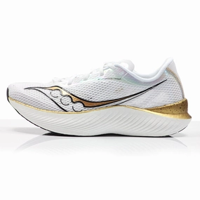 Most Cushioning Running Saucony Endorphin Pro 3 Women's Running Shoe - White/Gold