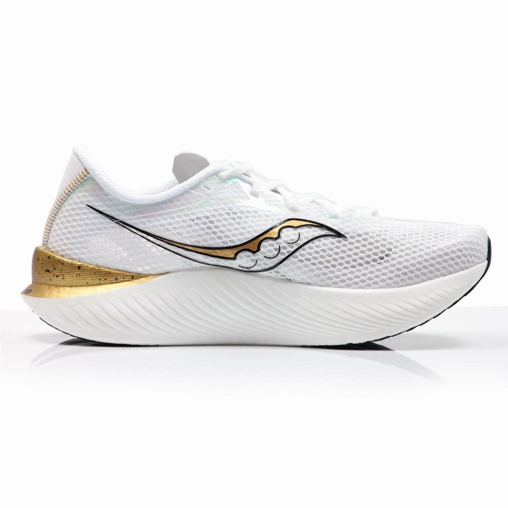 Running Shoes For Weak Knees Saucony Endorphin Pro 3 Women's Running Shoe - White/Gold