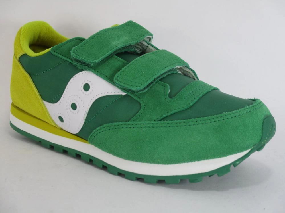 Saucony Originals Jazz Double HL sneakers da bambino con lo strappo SK261010 verde-giallo High Arch Running Sneakers