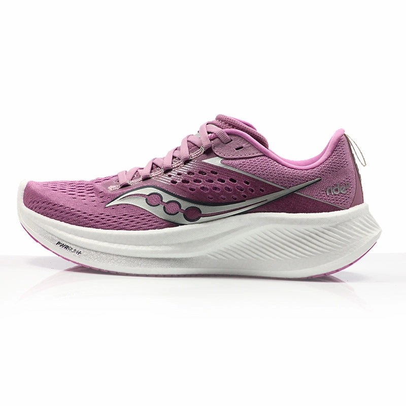 Saucony Ride 17 Women's Running Shoe - Orchid/Silver Supernova Rise Running Shoes