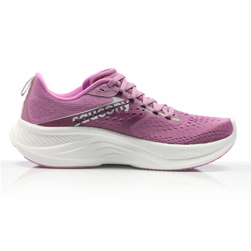Marathon Running Saucony Ride 17 Women's Running Shoe - Orchid/Silver