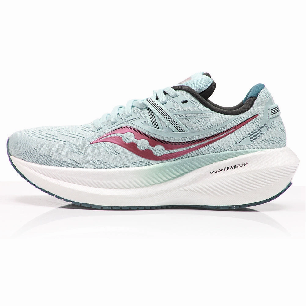 Saucony Triumph 20 Women's Running Shoe - Mineral/Berry Running Shoe Warehouse