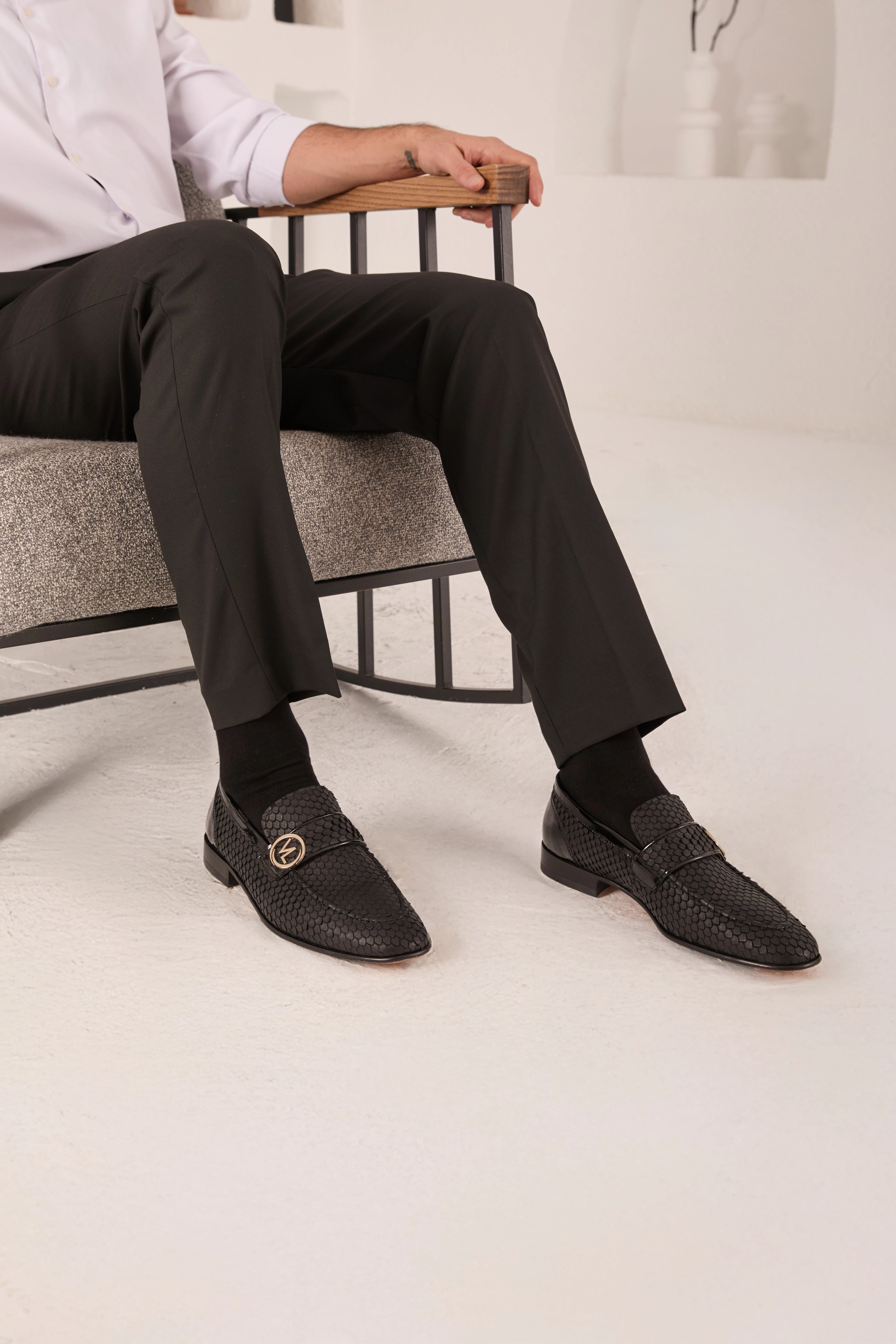 Grimentin Dress Shoes The Monarch Black Leather Men Dress Shoe