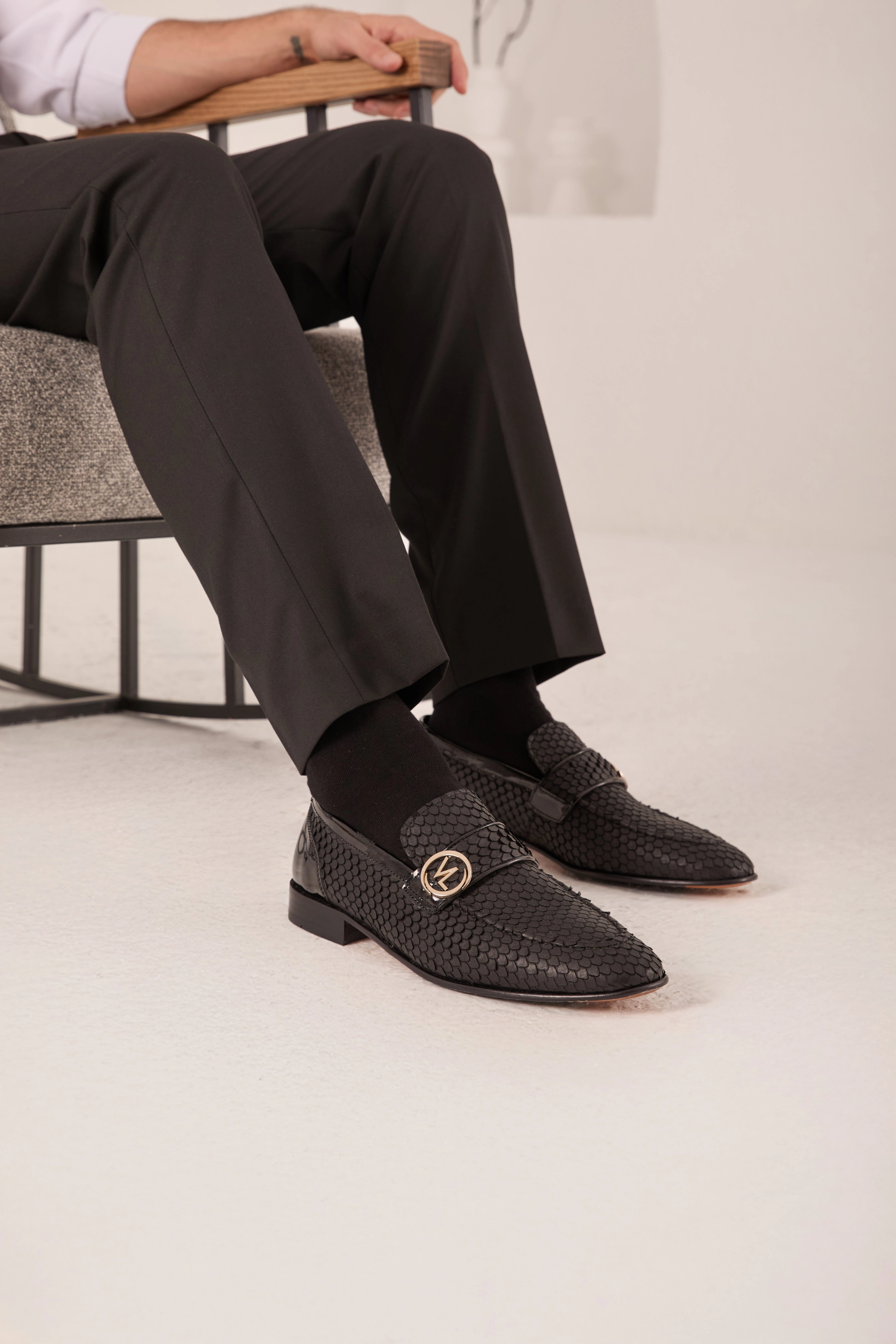 Volcom Dress Shoes The Monarch Black Leather Men Dress Shoe